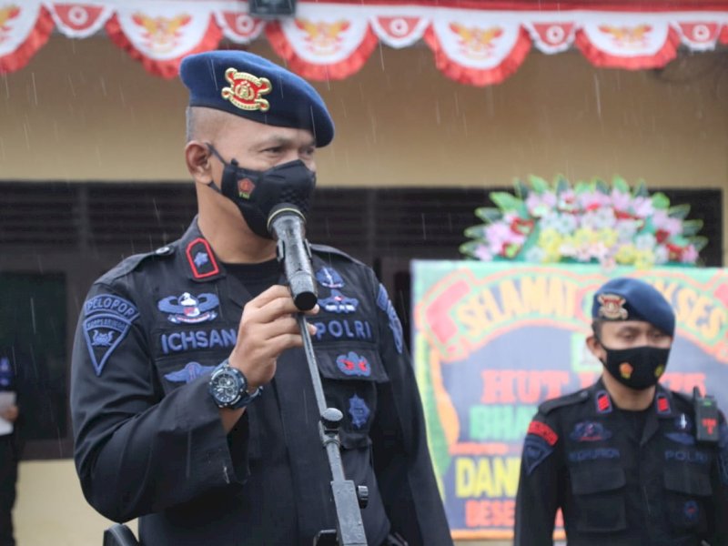 Pesan Danyon C Pelopor Saat Pimpin Upacara Kenaikan Pangkat