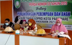 Libatkan Dinas DP3A, Ketua DPRD Parepare Sosialisasikan Perda Perlindungan Perempuan dan Anak