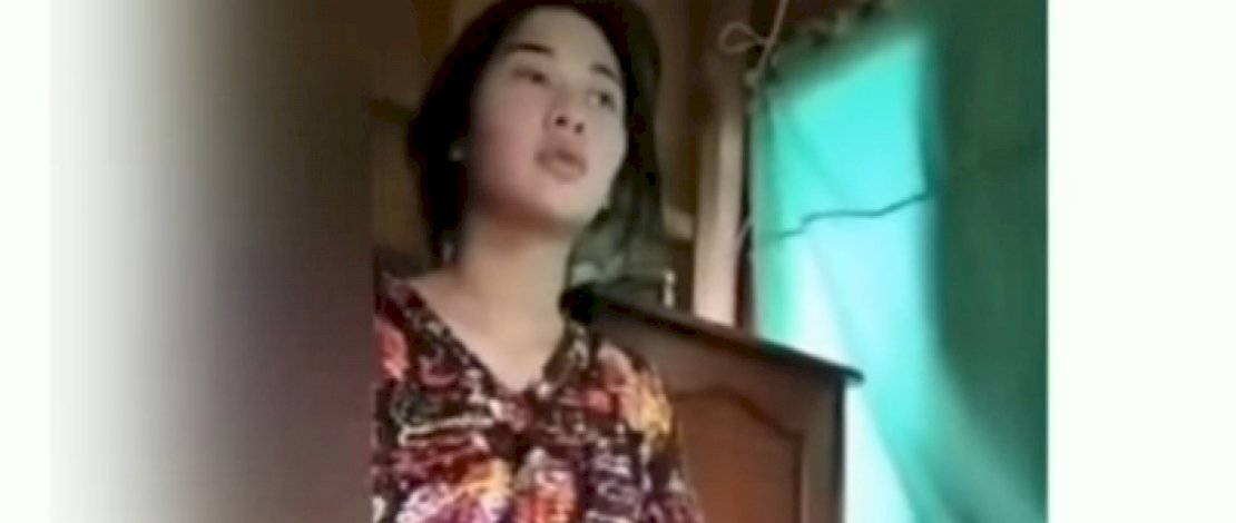 Ekspresi wajah Virgita Legina Hellu, otak pembunuhan suami.