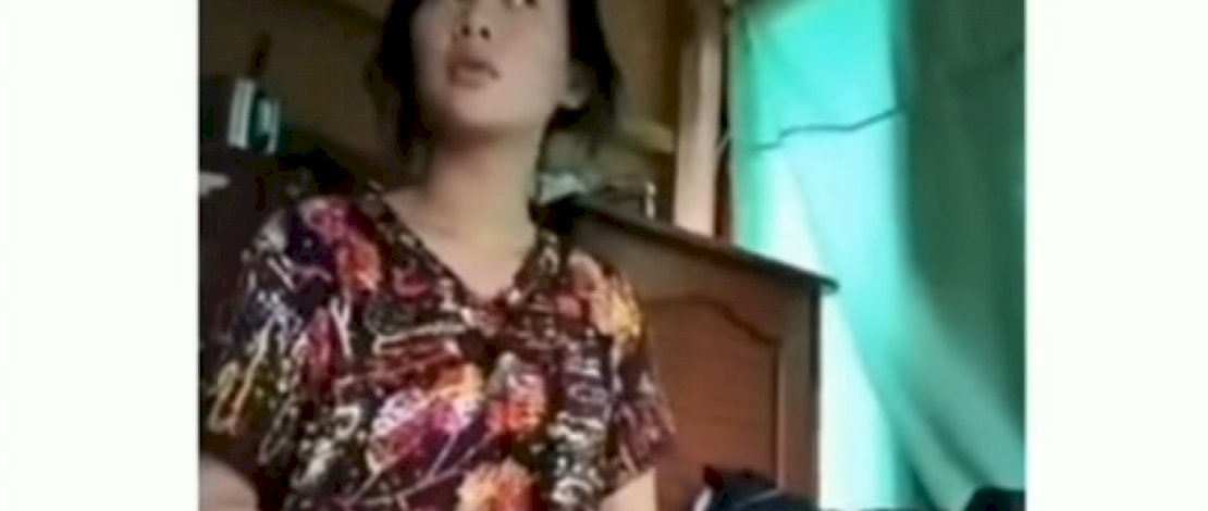 Ekspresi wajah Virgita Legina Hellu, otak pembunuhan suami.