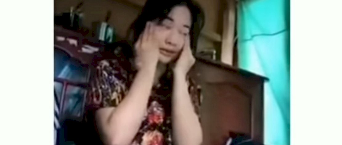 Ekspresi wajah Virgita Legina Hellu, otak pembunuhan suami.