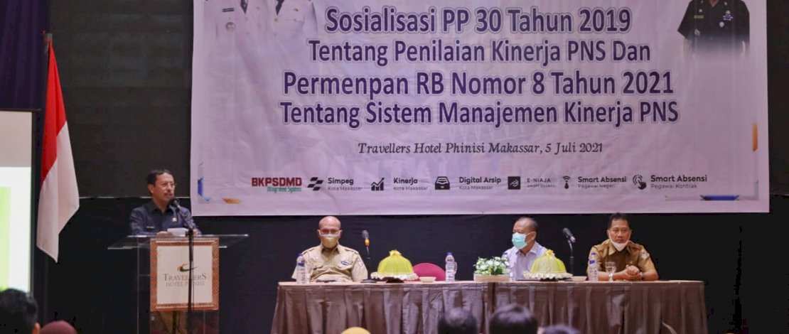 Pemkot Makassar Gelar Sosialisasi PP 30 Tahun 2019, Tentang Penilaian Kinerja PNS