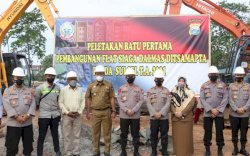 Kapolda Sulsel Letakkan Batu Pertama Pembangunan Flat Siaga Dalmas Dit Samapta Polda Sulsel