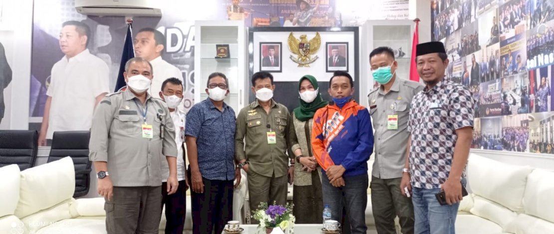 Menteri Pertanian Syahrul Yasin Limpo meyambangi gedung Dewan Perwakilan Rakyat Daerah (DPRD) Sulawesi Selatan, Kamis (8/7/2020)