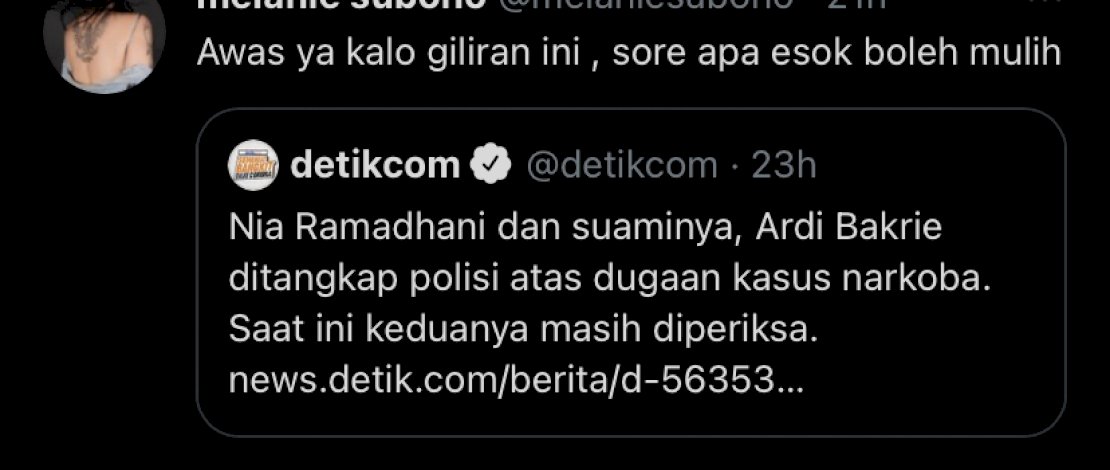 Melanie Subono Harap Aparat Tindak Tegas Kasus NR dan AB ! 