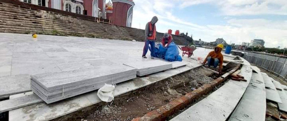 Pembangunan Masjid 99 Kubah kembali dilanjutkan oleh Pemprov Sulsel.