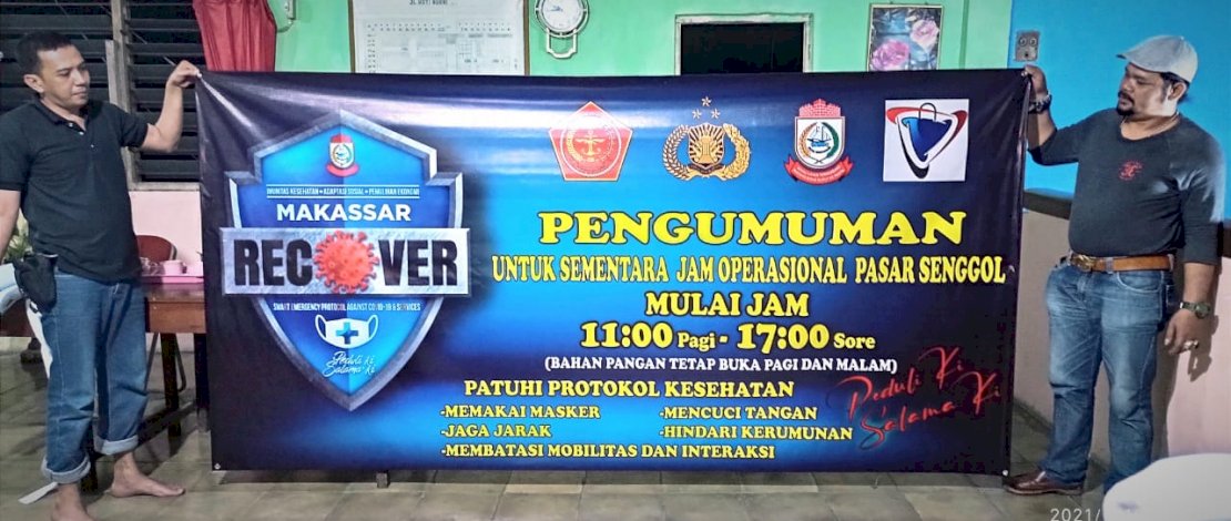 Patuhi aturan PPKM, Pasar Senggol buka siang hingga sore hari.