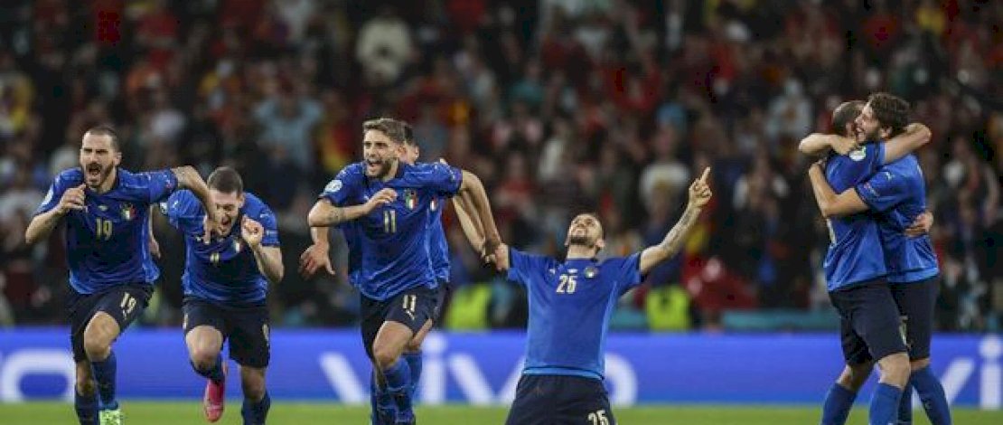 Selebrasi Timnas Italia. IST