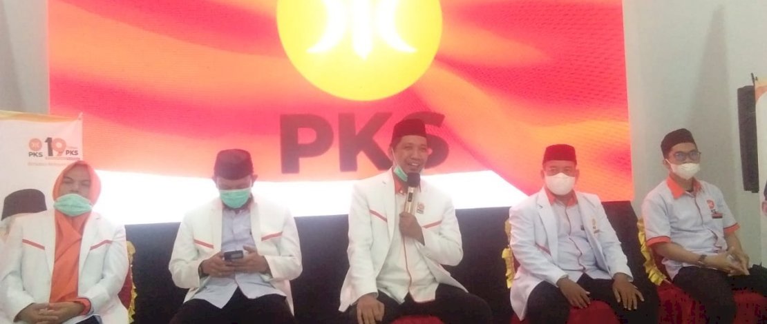 Konferensi pers PKS Pinrang.