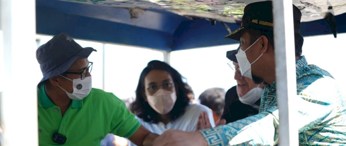 Plt Gubernur Sulsel, Andi Sudirman Sulaiman dan Menteri Pariwisata Ekonomi Kreatif, Sandiaga Salahuddin Uno.