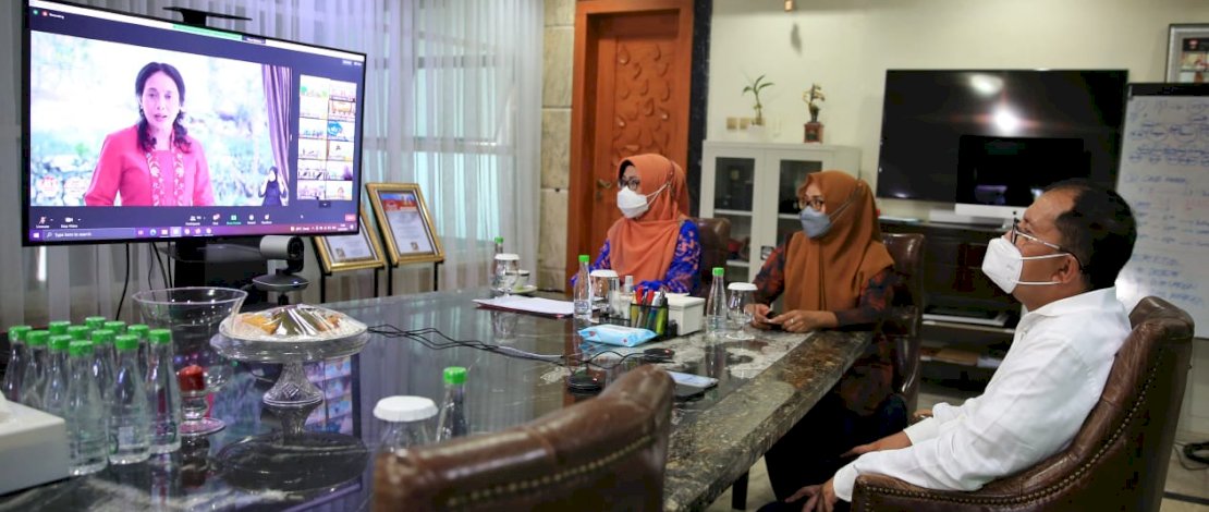 Walikota Danny Hadiri Puncak Peringatan Hari Anak Nasional 2021 Secara Virtual Bersama Presiden Joko Widodo