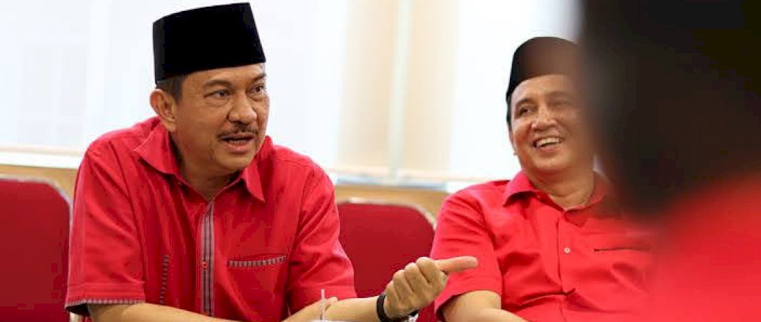 Ketua PDIP Sulsel, Andi Ridwan Wittiri, memaparkan rencana Rakerda II PDIP Sulsel, yang akan digelar besok, Minggu, 25 Juli 2021.