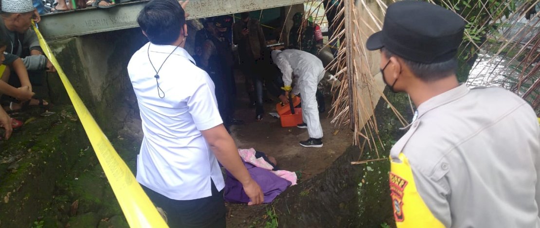 Lokasi penemuan mayat di Jl Mangga, Bone.