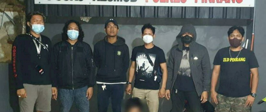 Pelaku saat dibekuk Resmob Satreskrim Polres Pinrang.
