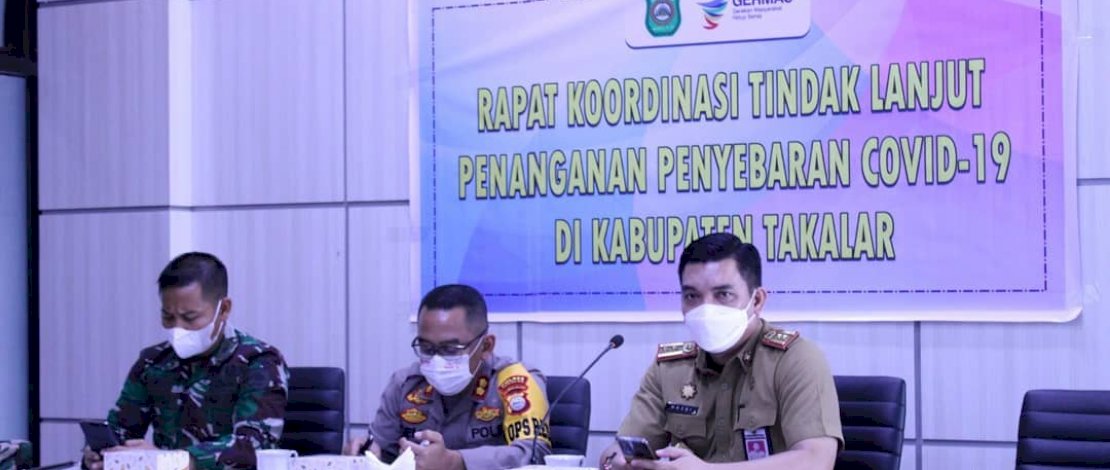 Rapat Koordinasi Tindak Lanjut Penanganan Penyebaran Covid-19 di Kab. Takalar