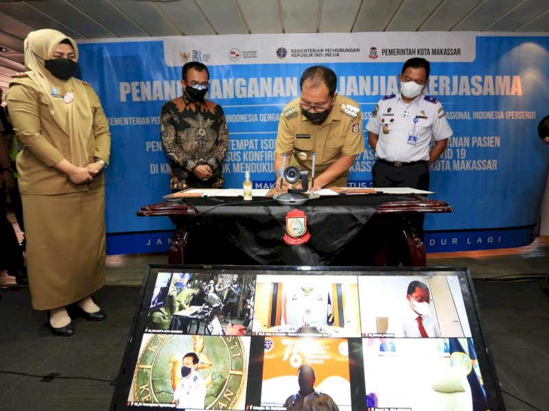 Penandatanganan Kerjasama KM Umsini, Bukti Nyata Danny Konsisten Selamatkan Rakyat Makassar Dari Covid 19