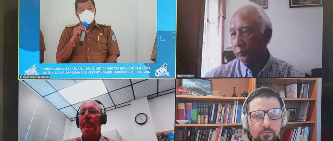 Bupati Bulukumba dalam sebuah webinar.