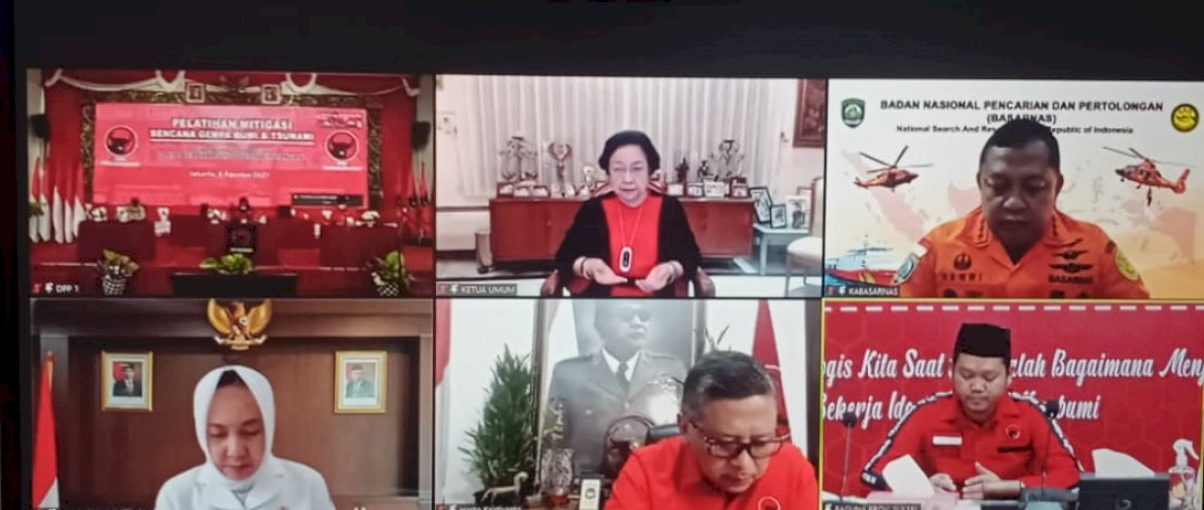 Kepala Badan Penanggulangan Bencana (Baguna) PDIP Sulsel, Dokter Fadli Ananda, mengikuti launching Sistem Peringatan Dini Multi Bahaya Geo-Hidrometeorologi, yang digelar secara virtual oleh DPP PDIP, Rabu, 4 Agustus 2021. Kepala Badan Penanggulangan Bencana (Baguna) PDIP Sulsel, Dokter Fadli Ananda, mengikuti launching Sistem Peringatan Dini Multi Bahaya Geo-Hidrometeorologi, yang digelar secara virtual oleh DPP PDIP, Rabu, 4 Agustus 2021.