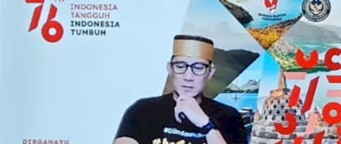 Menteri Pertanian dan Ekonomi Kreatif, Sandiaga Uno, turut mempopulerkan #kesulselmi, pada zoom meeting dengan Politeknik Pariwisata se Indonesia, yang digelar, Kamis, 5 Agustus 2021.