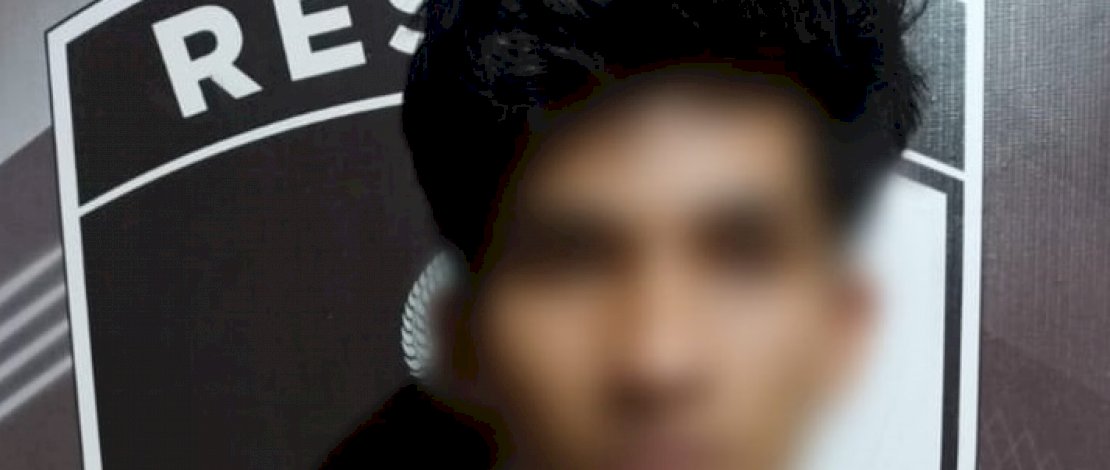 Pelaku SA saat diamankan polisi.