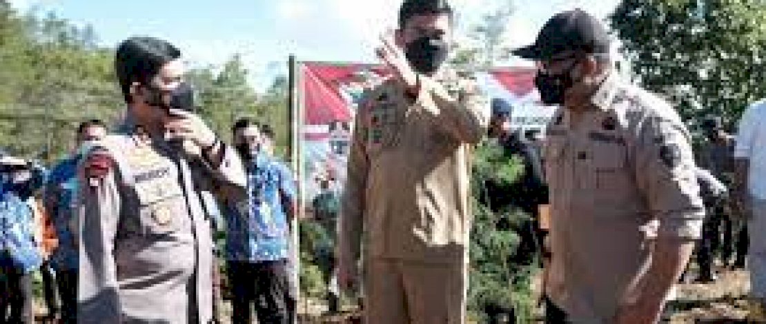 Penanaman Pohon di Hari Bhayangkara ke-75, Bupati Gowa: Upaya Jaga Kelestarian Hutan