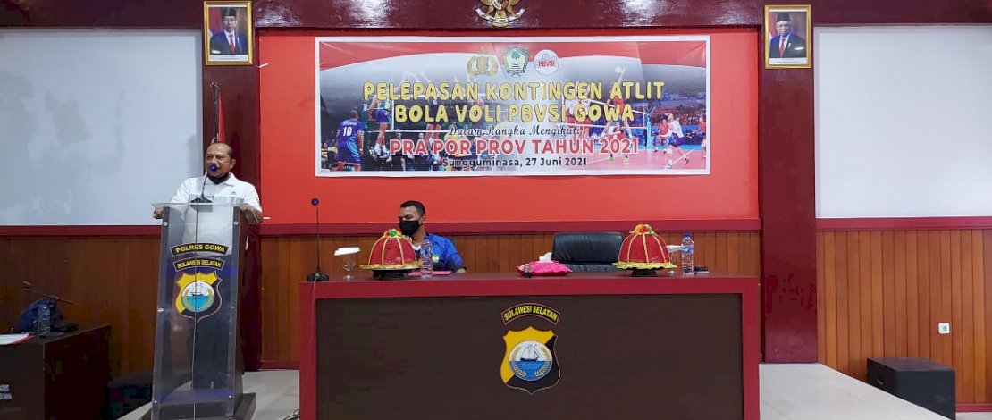 PBVSI Gowa Lepas Atlet Voli ke Pra PORPROV XVII Sulsel 2021