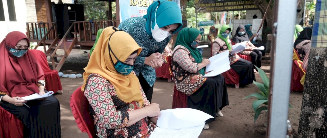Priska Adnan Tinjau Pelaksanaan Tes Kompetensi Kader Posyandu di Pallangga