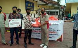 Polres Lutra Siap Salurkan 100 Paket Sembako dari PT. Bank Sahabat Sampoerna untuk Warga Terdampak Covid-19