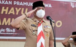 HUT Ke-60 Gerakan Pramuka, Bupati Gowa: Mari Tingkatkan Kebersamaan Melawan Covid-19