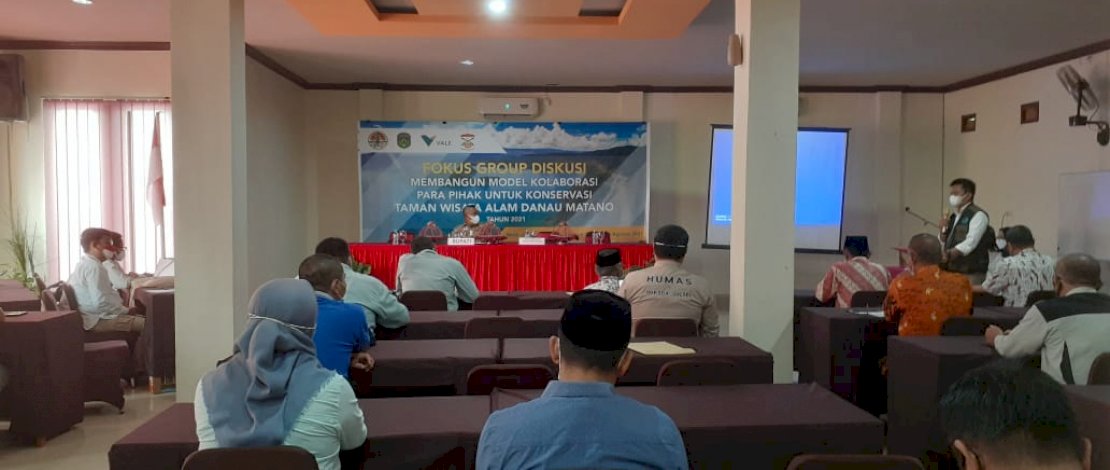 FGD membangun model kolaborasi para pihak untuk konservasi TM Danau Matano, Jumat (13/8/2021).