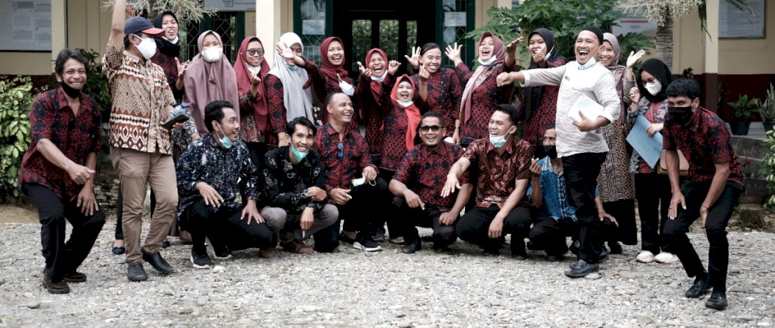 BPP Lutra merayakan keberhasilannya meraih UKPP Berprestasi di Bidang Pertanian, Senin (16/8/2021).