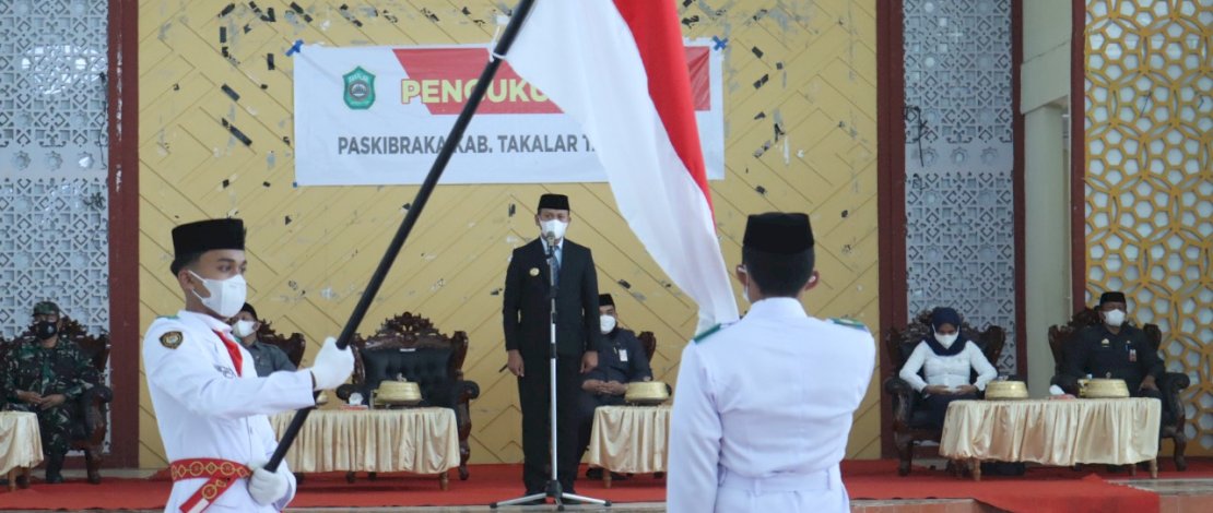 Bupati Takalar kukuhkan Paskibraka 2021 