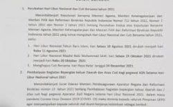 Bupati Adnan Keluarkan Edaran Perubahan Hari Libur dan Cuti Bersama Bagi ASN