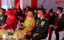 Bersama Forkopimda, Kapolres Maros Hadiri Upacara Peringatan HUT RI Ke-76 Di Lapangan Palantikkang