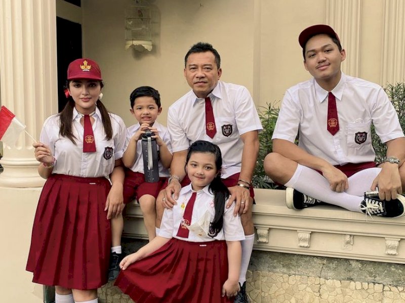 Begini Serunya Keluarga Anang Hermansyah Rayakan HUT RI Ke-76