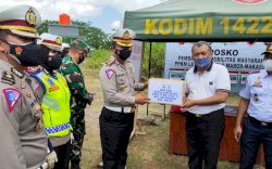 PPKM Level 4 di Makassar, Ditlantas Polda Sulsel Cek Posko Penegakan Prokes