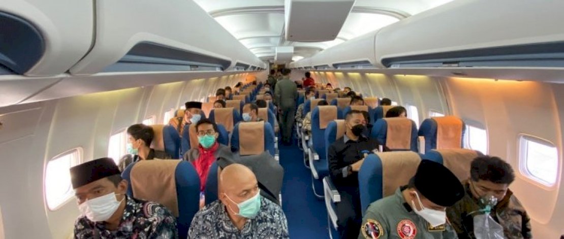 Proses evakuasi WNI dari Afghanistan.