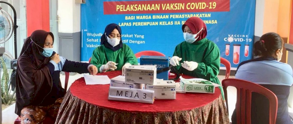 284 WBP Lapas Perempuan Sungguminasa Sulsel Telah Divaksin