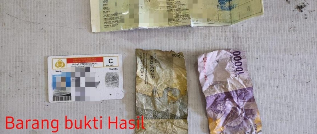 Pelaku dan barang bukti.