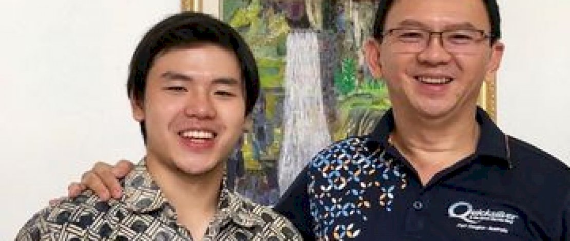 Ahok dan putra sulungnya, Sean. 