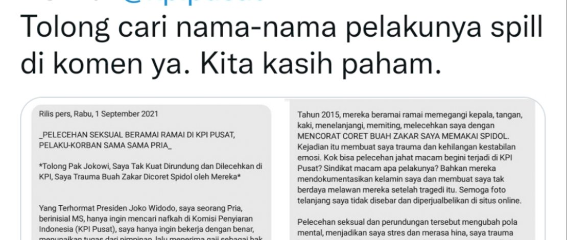 Gempar, Kasus Dugaan Pelecehan Seksual di KPI Pusat