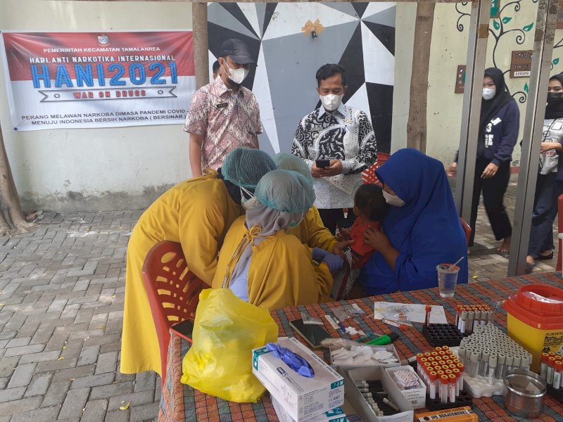 Gandeng Prodia, Camat Tamalanrea dan CRC Tes Antibodi Warga terhadap Covid-19