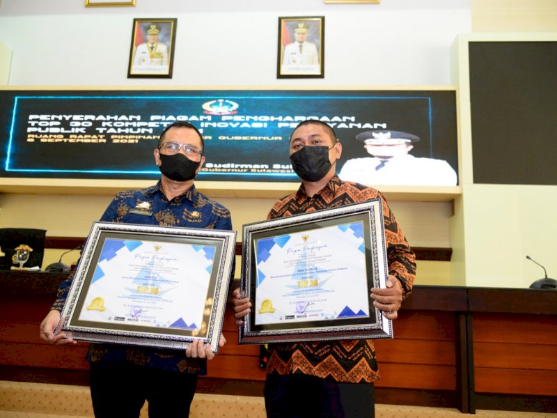 GESIT-19 dan Neni Si Linca, Dua Inovasi Dinas PMPTSP Sulsel Terima Penghargaan Top 30 Kompetisi Inovasi Pelayanan Publik