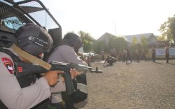 Permantap Latihan Anti Anarkis, Brimob Bone Siap Amankan PON XX Papua