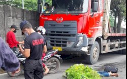 Truk Gandeng Lindas Pemotor di Arteri Tol Makassar, Dua Tewas di TKP