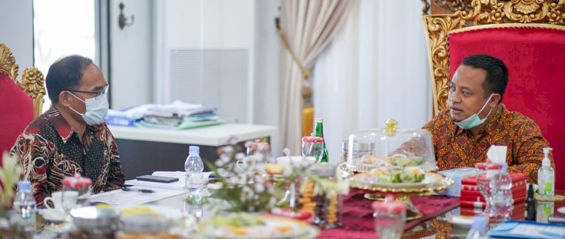 Ketua Gabungan Pengusaha Ekspor Indonesia (GPEI) Sulselbar, Arief R Pabettingi, menemui Pelaksana Tugas Gubernur Sulsel, Andi Sudirman Sulaiman, Rabu, 8 September 2021.