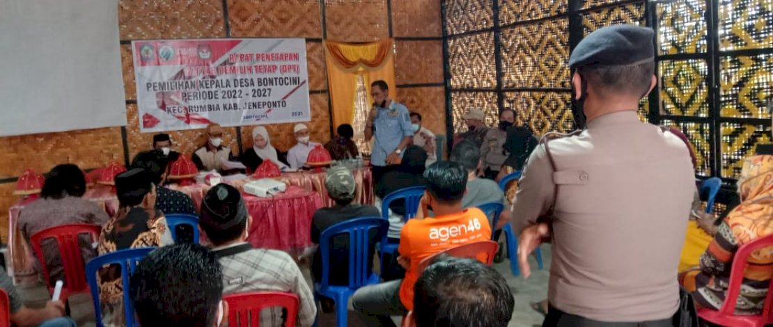 Penetapan DPT Pilkades Bontocini Jeneponto Berjalan Aman