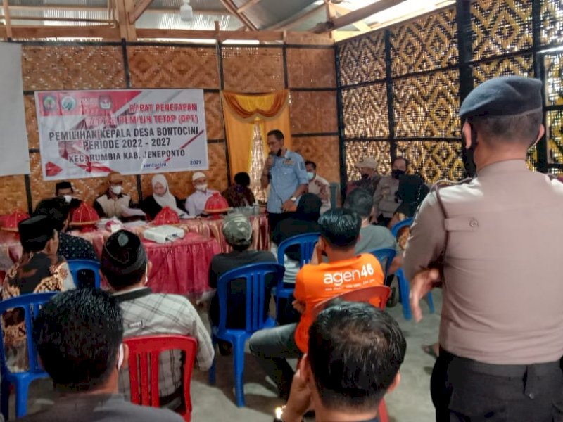 Penetapan DPT Pilkades Bontocini Jeneponto Berjalan Aman