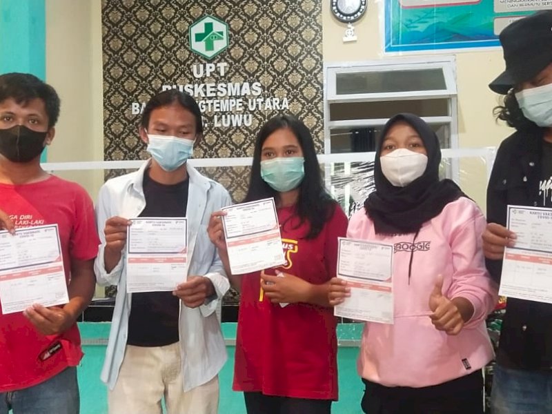 Bekerjasama dengan Puskesmas, Mahasiswa Bastem Luwu Gelar Vaksinasi Covid-19