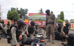 Kirim 90 Personel Dalam Pengamanan PON XX 2021, Danyon C Pelopor Cek Kesiapan Pasukan